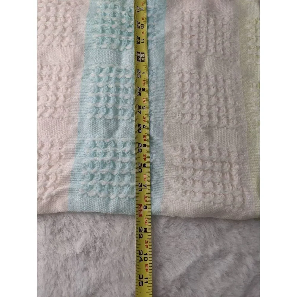 Lord & Taylor Vtg Plaid Baby Blanket Pastel Blue Pink Yellow Green Plaid Throw F